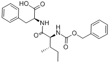 structure of CAS# 13254-07-4, N-[(Phenylmethoxy)Carbonyl]-L-Isoleucyl-L-Phenylalanine;(2S)-2-[[(2S,3S)-3-Methyl-2-(Phenylmethoxycarbonylamino)Pentanoyl]Amino]-3-Phenyl-Propanoic Acid;(2S)-2-[[(2S,3S)-3-Methyl-1-Oxo-2-[[Oxo-(Phenylmethoxy)Methyl]Amino]Pentyl]Amino]-3-Phenylpropanoic Acid;(2S)-2-[[(2S,3S)-2-(Benzyloxycarbonylamino)-3-Methyl-Pentanoyl]Amino]-3-Phenyl-Propionic Acid