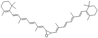 CAS 登录号：132541-62-9， 2,3-二[(1E,3E,5E,7E)-2,6-二甲基-8-(2,6,6-三甲基-1-环己烯基)辛-1,3,5,7-四烯基]环氧乙烷