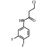 结构式 CAS# 132669-28-4, 3-氯-N-(3,4-二氟苯基)丙酰胺
