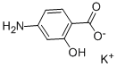 structure of CAS# 133-09-5, p-Aminosalicylic Acid;Potassium 4-Amino-2-Hydroxy-Benzoate;Aminosalicylate Potassium;Benzoic Acid, 4-Amino-2-Hydroxy-, Monopotassium Salt