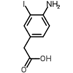 structure of CAS# 133178-71-9, (4-Amino-3-Iodophenyl)Acetic Acid;(4-Amino-3-iodophenyl)acetic acid;(4-Amino-3-iodophenyl)aceticacid;2-(4-amino-3-iodophenyl)acetic acid