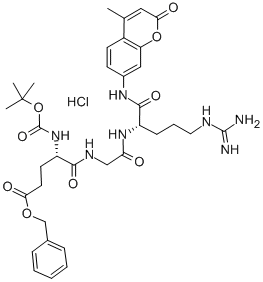 CAS#: 133448-22-3， N-[(1,1-Dimethylethoxy)Carbonyl]-L-alpha-Glutamylglycyl-N-(4-Methyl-2-Oxo-2H-1-Benzopyran-7-Yl)-L-Argininamide Phenylmethyl ester Monohydrochloride