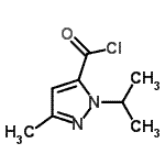 structure of CAS# 133639-29-9, 1-Isopropyl-3-Methyl-1H-Pyrazole-5-Carbonyl Chloride;1-isopropyl-3-methyl-1H-pyrazole-5-carbonyl chloride