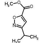 结构式 CAS# 133674-35-8, 甲基3-异丙基-1,2-恶唑-5-羧酸酯