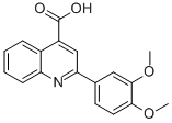 structure of CAS# 133676-16-1, 2-(3,4-Dimethoxyphenyl)-4-Quinolinecarboxylicacid;2-(3,4-Dimethoxyphenyl)-4-Quinolinecarboxylate;2-(3,4-Dimethoxyphenyl)Cinchoninate;Zinc00035852
