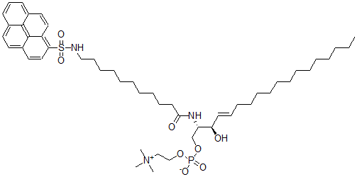 CAS#: 133733-41-2， [(E,2S,3R)-3-Hydroxy-2-[11-(Pyren-1-Ylsulfonylamino)Undecanoylamino]Octadec-4-Enyl] 2-Trimethylazaniumylethyl Phosphate