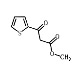 structure of CAS# 134568-16-4, Methyl 3-Oxo-3-(2-Thienyl)Propanoate;2-Thiophenepropanoicacid,b-oxo-,methylester;3-Oxo-3-thiophen-2-yl-propanoic acid methyl ester;3-Oxo-3-thiophen-2-yl-propionic acid methyl ester