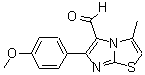 结构式 CAS# 134670-46-5, 6-(4-甲氧基苯基)-3-甲基咪唑并[2,1-b][1,3]噻唑-5-甲醛