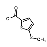 structure of CAS# 135080-21-6, 5-(Methylsulfanyl)-2-Thiophenecarbonyl Chloride;5-(methylthio)thiophene-2-carbonyl chloride