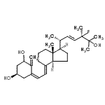 CAS 登录号：135776-86-2， (3R,5Z,7E,22E)-24-氟-9,10-开环麦角甾-5,7,10,22-四烯-1,3,25-三醇