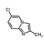 structure of CAS# 13583-92-1, 6-Chloro-2-Methylimidazo[1,2-a]Pyridine;6-chloro-2-methyl-4-hydroimidazo[1,2-a]pyridine;6-Chloro-2-methylimidazo[1,2-a]pyridine;MFCD09991806