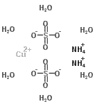 structure of CAS# 13587-26-3, Ammonium Copper(2+) Sulfate Hydrate (2:1:2:6);Cupric ammonium sulfate