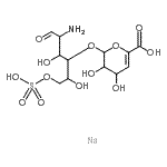 structure of CAS# 136098-02-7, 2-Amino-2-deoxy-4-O-(4-deoxyhex-4-enopyranuronosyl)-6-O-sulfohexose -sodium (1:1);Heparin disaccharide II-H sodium salt