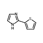structure of CAS# 136103-77-0, 2-(2-Thienyl)-1H-Imidazole;2-(thiophen-2-yl)-1H-imidazole;MFCD02677596