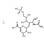 CAS#: 136132-72-4， 2-(acetylamino)-2-deoxy-3-O-(4-deoxyhex-4-enopyranuronosyl)-Hexose 6-(hydrogen sulfate) sodium salt (1:1)