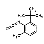 结构式 CAS# 13680-30-3, 2-异氰酸-1-甲基-3-(2-甲基-2-丙基)苯