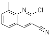 structure of CAS# 136812-21-0, 2-Chloro-8-Methyl-3-Quinolinecarbonitrile;2-Chloro-8-methyl-quinoline-3-carbonitrile;MFCD08437565