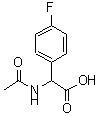 structure of CAS# 136814-99-8, Acetamido(4-Fluorophenyl)Acetic Acid;2-acetamido-2-(4-fluorophenyl)acetic acid;2-acetamido-2-(4-fluorophenyl)ethanoic acid;Acetylamino-(4-fluoro-phenyl)-acetic acid