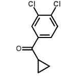 结构式 CAS# 136906-33-7, 环丙基(3,4-二氯苯基)甲酮