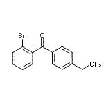 structure of CAS# 137327-29-8, (2-Bromophenyl)(4-Ethylphenyl)Methanone;2-Bromo-4'-ethylbenzophenone