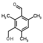 structure of CAS# 137380-49-5, 3-(Hydroxymethyl)-2,4,6-Trimethylbenzaldehyde;3-(hydroxymethyl)-2,4,6-trimethylbenzaldehyde;benzaldehyde, 3-(hydroxymethyl)-2,4,6-trimethyl-;MFCD00297149