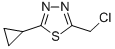 structure of CAS# 138300-59-1, 2-(Chloromethyl)-5-Cyclopropyl-1,3,4-Thiadiazole;1,3,4-Thiadiazole,2-(Chloromethyl)-5-Cyclopropyl-(9CI);2-CHLOROMETHYL-5-CYCLOPROPYL-1,3,4-THIADIAZOLE