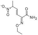structure of CAS# 138472-01-2, (2E,3E)-4-Ethyl-2-(Hydroxyimino)-5-Nitro-3-Hexenamide;(+/-)-(E)-4-ETHYL-2-[(E)-HYDROXYIMINO]-5-NITRO-3-HEXENAMIDE;(+/-)-(E)-ETHYL-2-[(E)-HYDROXYIMINO]-5-NITRO-3-HEXENEAMIDE;4-ETHYL2-E-(HYDROXYIMINO)-5-NITRO-3E-HEXENAMIDE