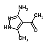 structure of CAS# 139111-42-5, 1-(5-Amino-3-Methyl-1H-Pyrazol-4-Yl)Ethanone;1-(5-amino-3-methyl-1H-pyrazol-4-yl)ethanone;3-amino-4-acetyl-5-methylpyrazole;ethanone, 1-(5-amino-3-methyl-1H-pyrazol-4-yl)
