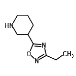 structure of CAS# 139269-06-0, 3-(3-Ethyl-1,2,4-Oxadiazol-5-Yl)Piperidine;