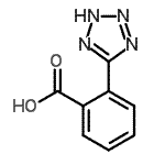 structure of CAS# 13947-58-5, 2-(2H-Tetrazol-5-Yl)Benzoic Acid;2-(1H-1,2,3,4-tetraazol-5-yl)benzoic acid;2-(1H-tetraazol-5-yl)benzoic acid;2-(1H-Tetraazol-5-yl)benzoic acid #