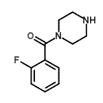 structure of CAS# 139516-64-6, (2-Fluorophenyl)(1-Piperazinyl)Methanone;(2-Fluoro-phenyl)-piperazin-1-yl-methanone;(2-FLUOROPHENYL)-PIPERAZIN-1-YL-METHANONE;1-(2-fluorobenzoyl)piperazine