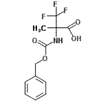 structure of CAS# 139520-43-7, 2-{[(Benzyloxy)Carbonyl]Amino}-3,3,3-Trifluoro-2-Methylpropanoic Acid;2-([(BENZ<wbr>YLOXY)CAR<wbr>BONYL]AMI<wbr>NO)-3,3,3<wbr>-TRIFLUOR<wbr>O-2-METHY<wbr>LPROPANOI<wbr>CACID;2-(benzyl<wbr>oxycarbon<wbr>ylamino)-<wbr>3,3,3-tri<wbr>fluoro-2-<wbr>methyl-pr<wbr>opanoic a<wbr>cid;2-Amino-2<wbr>-methyl-3<wbr>,3,3-trif<wbr>luoroprop<wbr>anoic aci<wbr>d, N-CBZ <wbr>protected