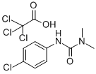 structure of CAS# 140-41-0, Monuron Tca;3-(4-Chlorophenyl)-1,1-Dimethyl-Urea;2,2,2-Trichloroacetic Acid;3-(4-Chlorophenyl)-1,1-Dimethyl-Urea;2,2,2-Trichloroethanoic Acid;Monuron Tca