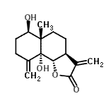 CAS#: 1401-54-3， (3aS,5aS,6R,9aR,9bS)-6,9a-dihydroxy-5a-methyl-3,9-dimethylene-4,5,6,7,8,9b-hexahydro-3aH-benzo[g]benzofuran-2-one