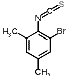 structure of CAS# 140136-71-6, 1-Bromo-2-Isothiocyanato-3,5-Dimethylbenzene;2-Bromo-4,6-dimethylphenylisothiocyanate