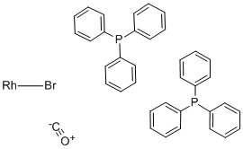 structure of CAS# 14056-79-2, Carbonylbromobis(Triphenylphosphine)Rhodium(I)