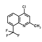 structure of CAS# 140908-89-0, 4-Chloro-2-Methyl-8-(Trifluoromethyl)Quinoline;MFCD00272467