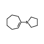 structure of CAS# 14092-11-6, 1-(1-Cyclohepten-1-Yl)Pyrrolidine;1-(1-Cyclohepten-1-yl)pyrrolidine #;1-(1-Pyrrolidinyl)cycloheptene;1-Pyrrolidino-1-cycloheptene