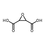 structure of CAS# 141-36-6, 2,3-Oxiranedicarboxylic Acid;(±)-TRANS-EPOXYSUCCINICACID;2,3-Oxiranedicarboxylic acid, cis-;cis-2,3-Epoxysuccinic acid