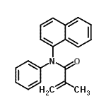structure of CAS# 141029-31-4, 2-Methyl-N-(1-Naphthyl)-N-Phenylacrylamide;N- -N-PHENYLMETHACRYLAMIDE;N-(1-Naphthyl)-N-phenylmethacrylamide;565091_ALDRICH