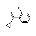 structure of CAS# 141030-72-0, Cyclopropyl(2-Fluorophenyl)Methanone;2-Fluorophenyl cyclopropyl ketone;MFCD03841228