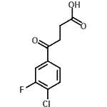 structure of CAS# 142048-54-2, 4-(4-Chloro-3-Fluorophenyl)-4-Oxobutanoic Acid;4-(4-chlo<wbr>ranyl-3-f<wbr>luoranyl-<wbr>phenyl)-4<wbr>-oxidanyl<wbr>idene-but<wbr>anoic acid;4-(4-Chloro-3-fluorophenyl)-4-oxobutyric acid;4-(4-Chloro-3-fluorophenyl)-4-oxobutyric acid 95%