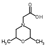 结构式 CAS# 142893-66-1, (2,6-二甲基-4-吗啉基)乙酸