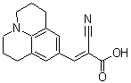 结构式 CAS# 142978-18-5, (2E)-2-氰基-3-(2,3,6,7-四氢-1H,5H-吡啶并[3,2,1-Ij]喹啉-9-基)丙烯酸