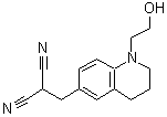 结构式 CAS# 142978-25-4, {[1-(2-羟基乙基)-1,2,3,4-四氢-6-喹啉基]甲基}丙二腈