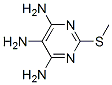 structure of CAS# 1431-40-9, 2-Methylsulfanylpyrimidine-4,5,6-Triamine;2-(Methylthio)Pyrimidine-4,5,6-Triamine;[4,6-Diamino-2-(Methylthio)Pyrimidin-5-Yl]Amine;Nsc119987