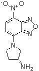 结构式 CAS# 143112-51-0, (3R)-1-(7-硝基-2,1,3-苯并恶二唑-4-基)-3-吡咯烷胺