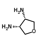 structure of CAS# 143376-47-0, (3R,4S)-Tetrahydro-3,4-Furandiamine;(3R,4S)-3,4-Tetrahydrofurandiamine;3,4-Furandiamine,tetrahydro-,cis-