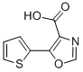 structure of CAS# 143659-15-8, 5-(2-Thienyl)-4-Oxazolecarboxylic Acid;4-Oxazolecarboxylic Acid, 5-(2-Thienyl)-;5-(2-Thienyl)-4-Oxazolecarboxylic Acid