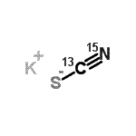 structure of CAS# 143673-61-4, Potassium (<Sup>13</Sup>C,<Sup>15</Sup>N)Thiocyanate;Potassium thiocyanate-13C,15N;486140_ALDRICH